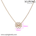 44173 collar de cadena de oro joyería xuping moda 18k delicat tipo de flor colgante collar de joyería chapado en oro